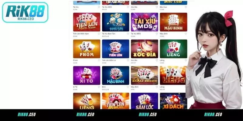 Điểm danh các game bài RIK88 hot hit nhất