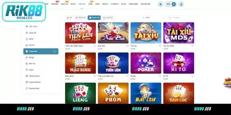 Giới thiệu về game bài RIK88