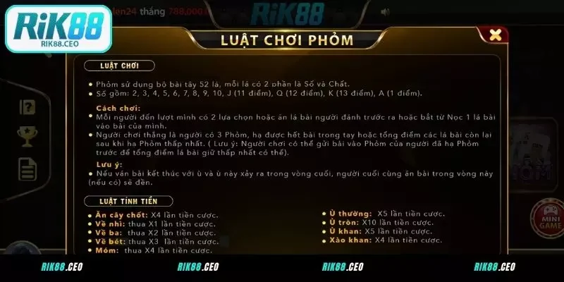 Hướng dẫn cách tham gia chơi game bài RIK88 chi tiết